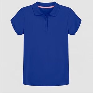 Izod Kids Polo Shirt approved school uniform Royal Blue collar shirt M (10/12)